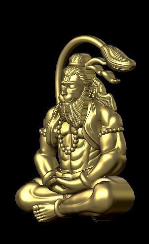 hanuman ji stl 3D print model_2
