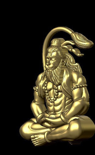 hanuman ji stl 3D print model_4
