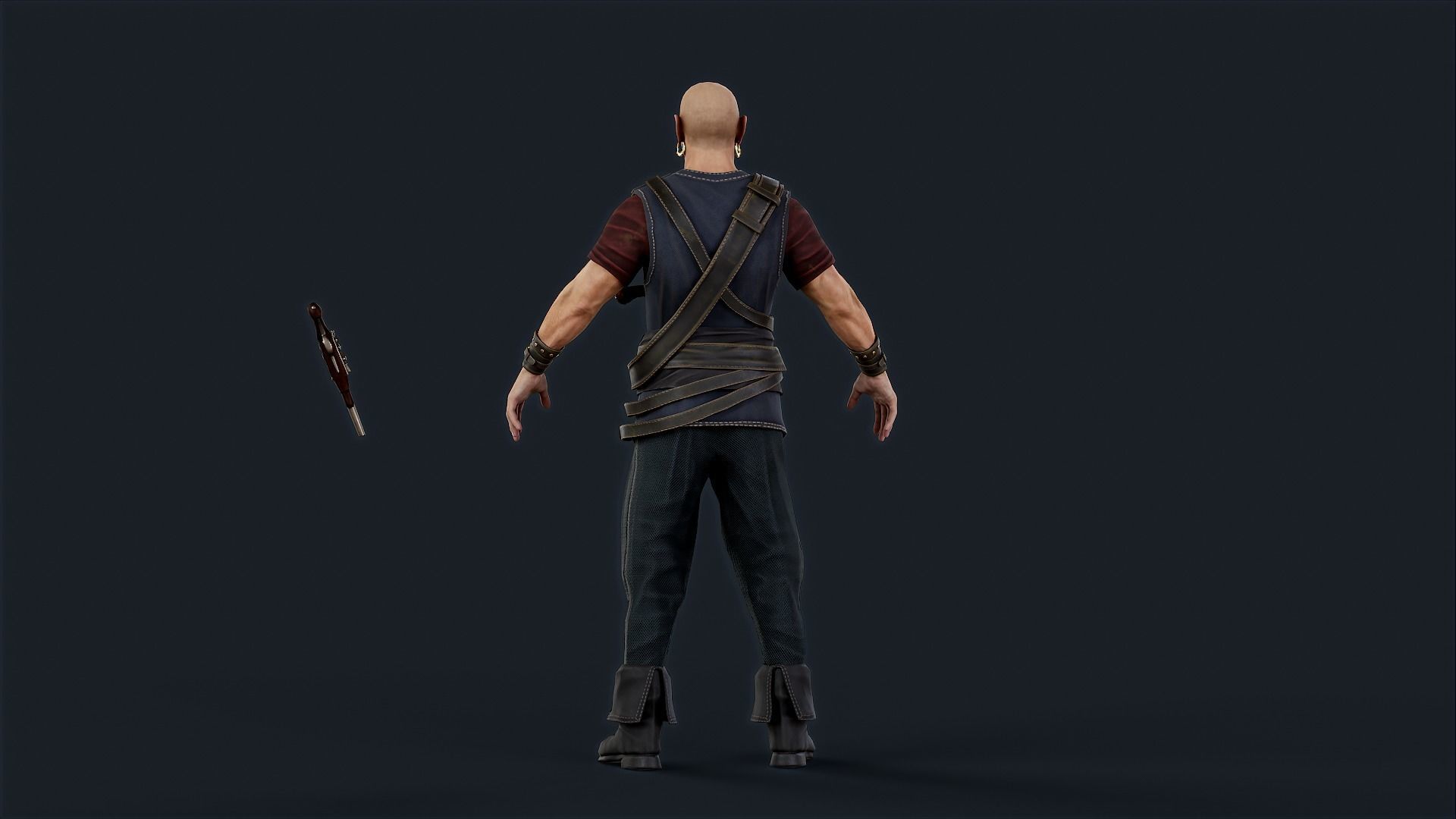 ROBBER5 Low-poly 3D model_7