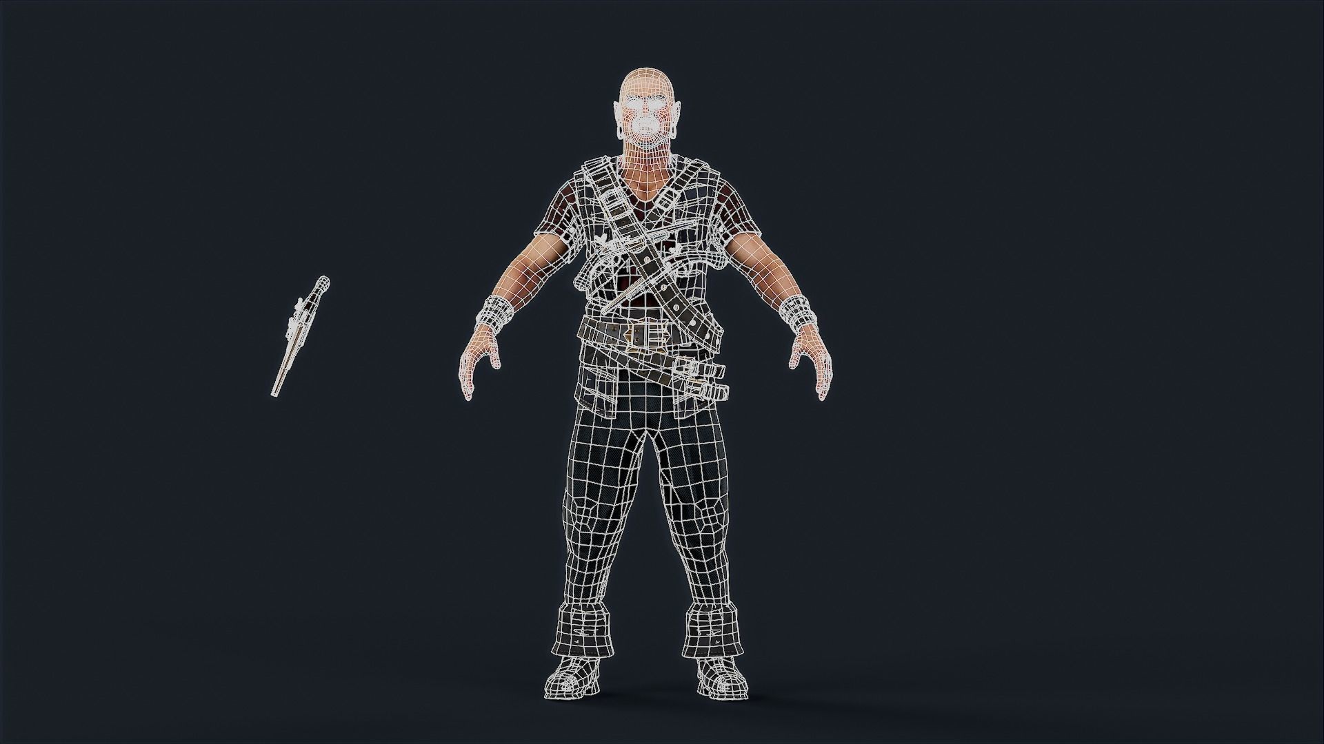 ROBBER5 Low-poly 3D model_10