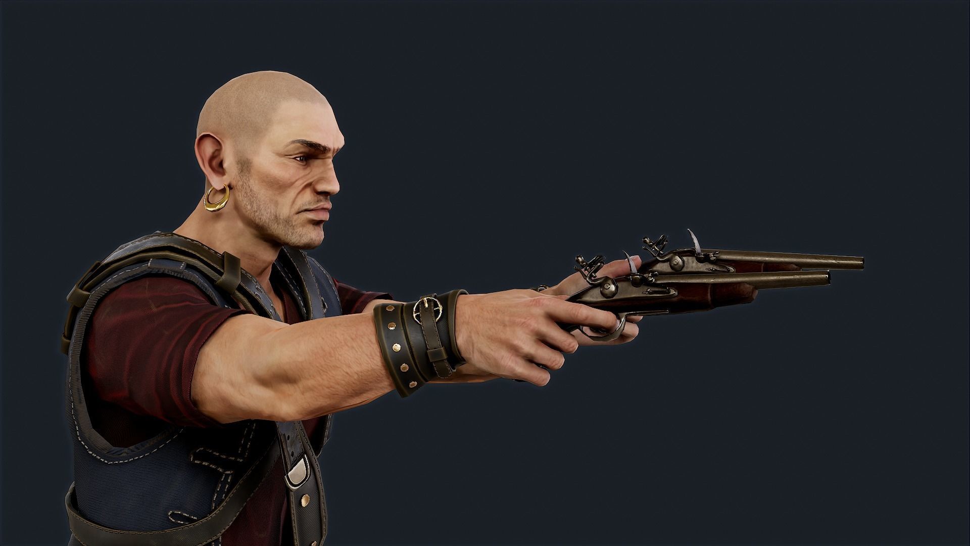 ROBBER5 Low-poly 3D model_3