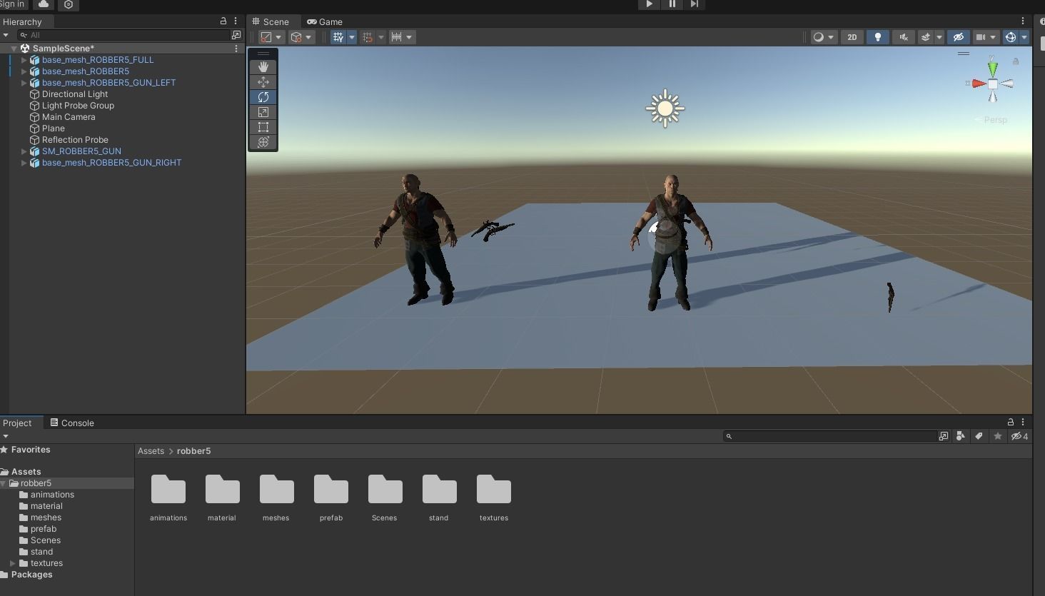ROBBER5 Low-poly 3D model_16