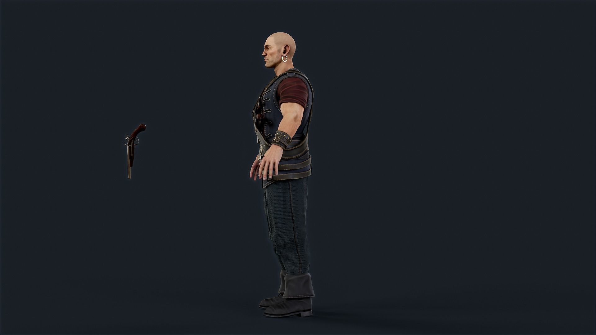 ROBBER5 Low-poly 3D model_9