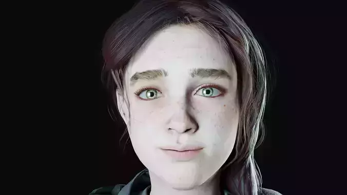 Ellie Williams Low-poly 3D model
