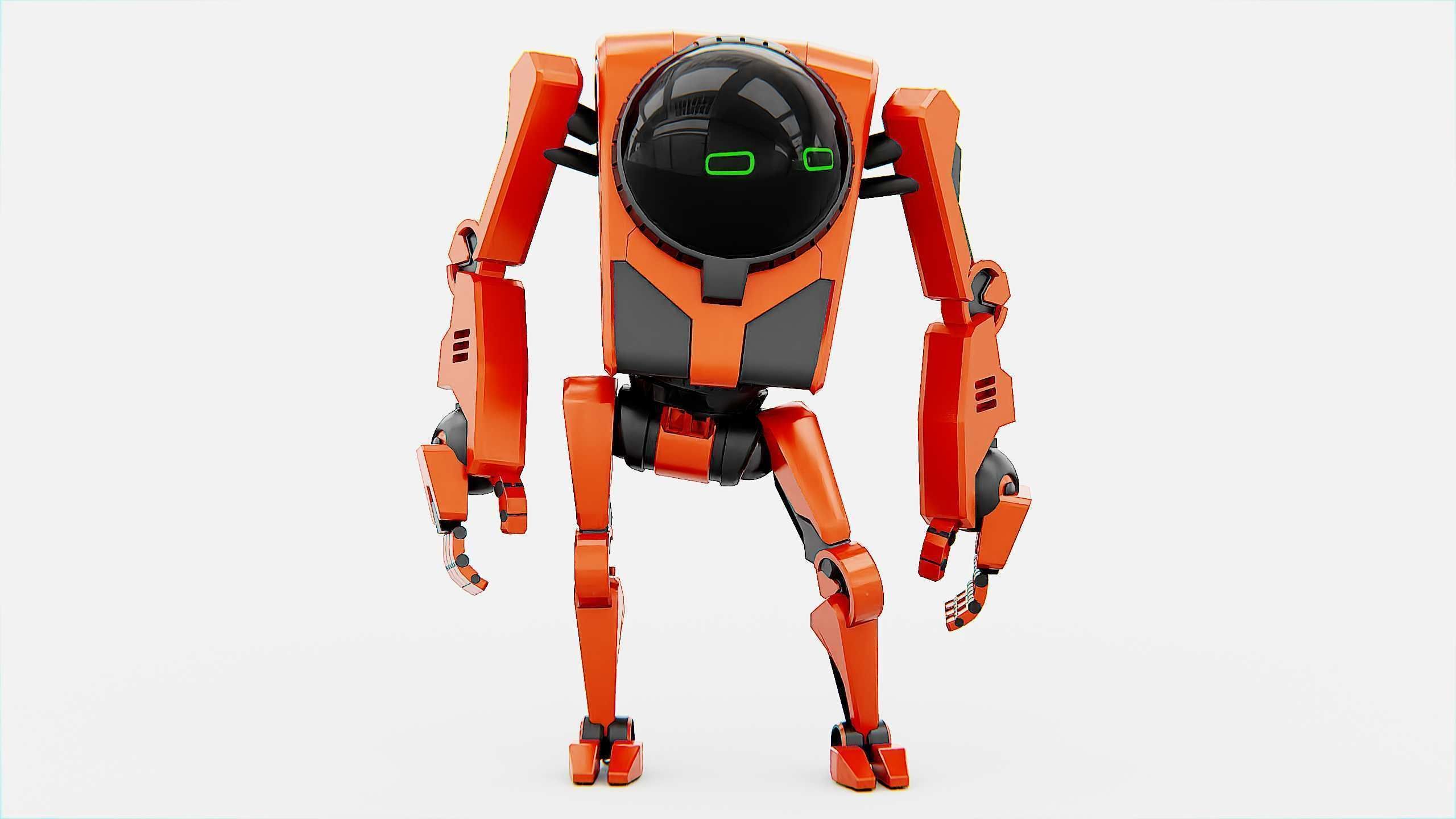 UTILITY BOT V-20 Rigged for Unreal Engine - Unity - MIXAMO 3D model_3