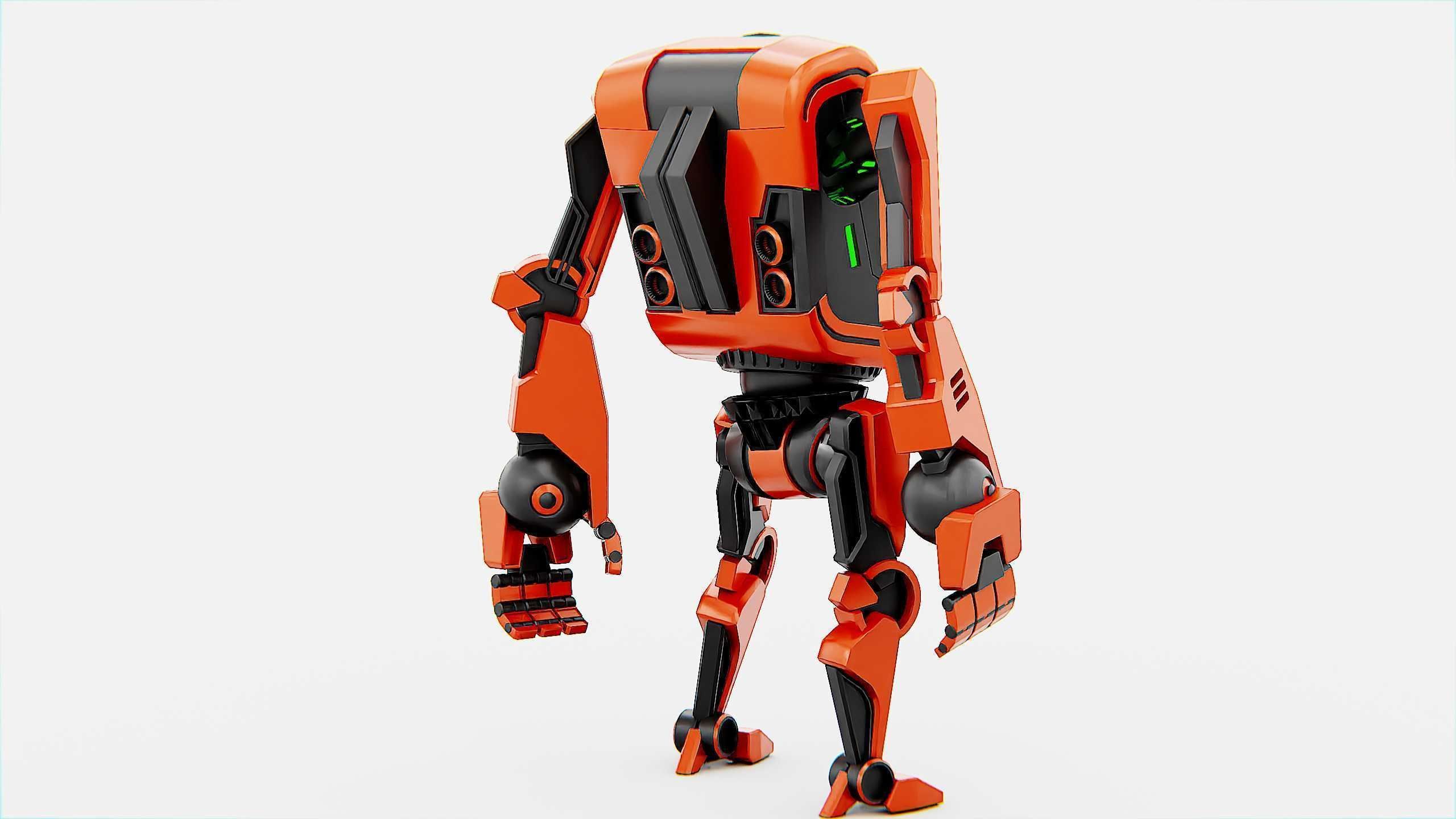 UTILITY BOT V-20 Rigged for Unreal Engine - Unity - MIXAMO 3D model_16