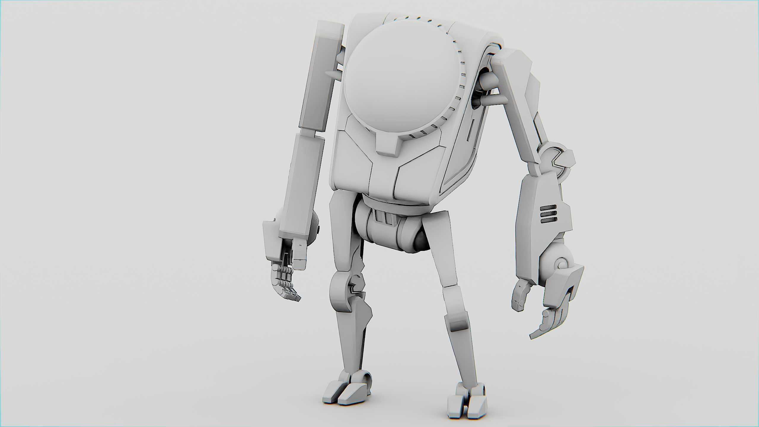 UTILITY BOT V-20 Rigged for Unreal Engine - Unity - MIXAMO 3D model_32