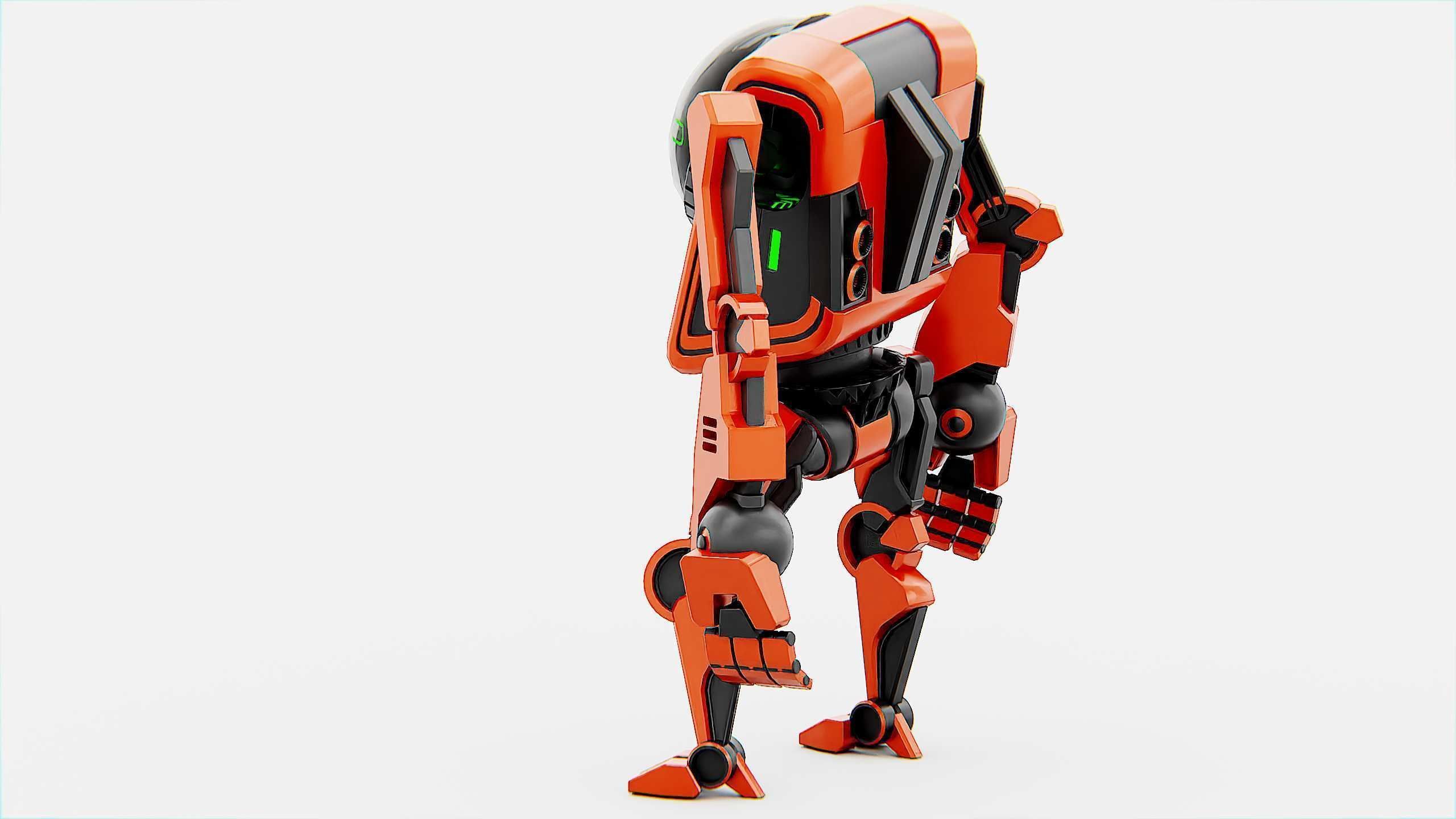 UTILITY BOT V-20 Rigged for Unreal Engine - Unity - MIXAMO 3D model_10