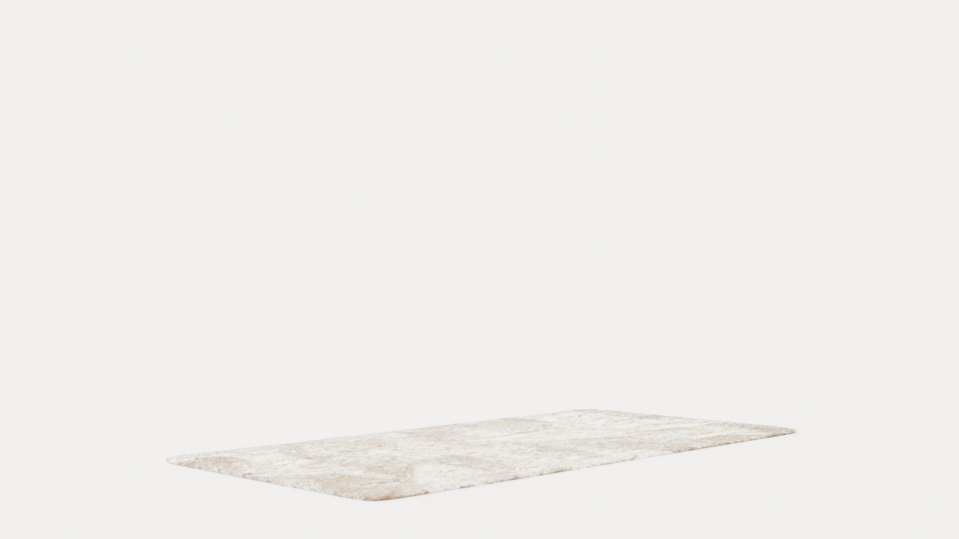 PLUSH WHITE Rug Low-poly 3D model_2