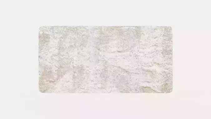 PLUSH WHITE Rug Low-poly 3D model