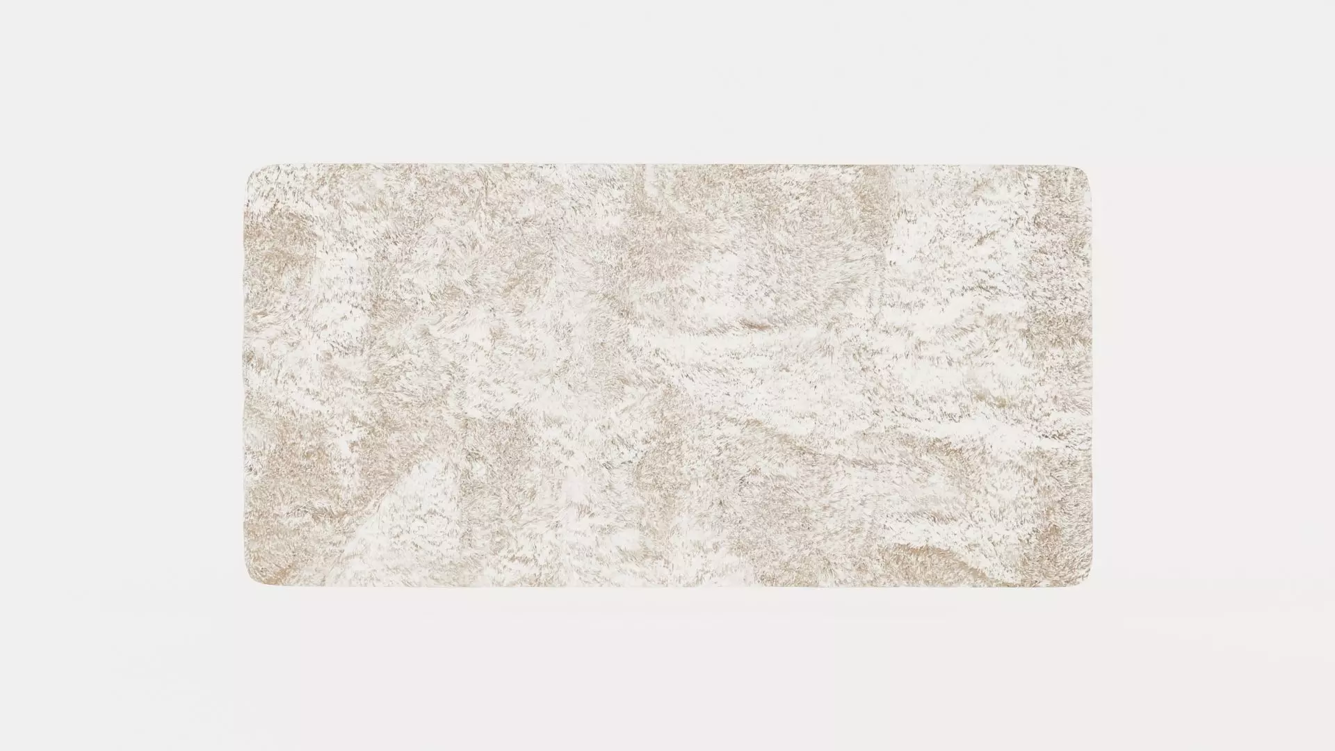 PLUSH WHITE Rug Low-poly 3D model_0