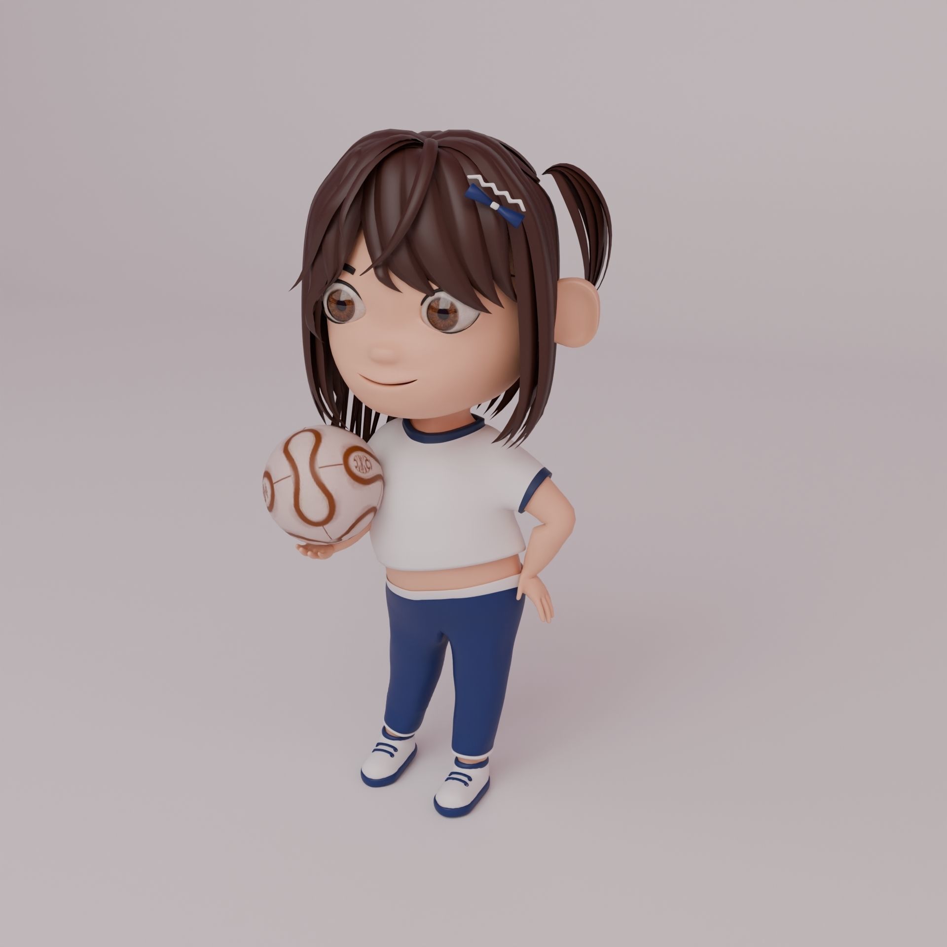 Tinny - Girl Rigged Character-2 3D model_4