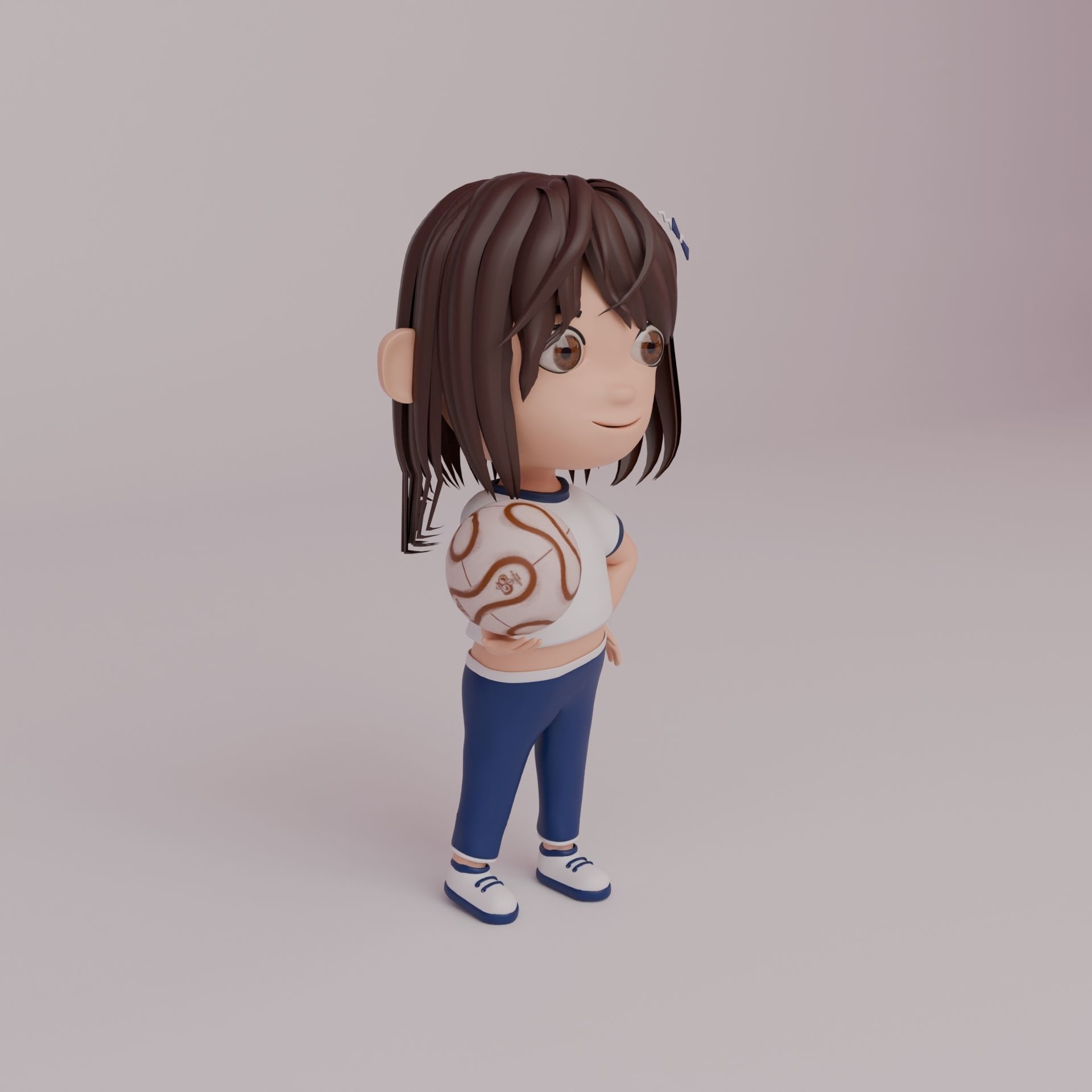 Tinny - Girl Rigged Character-2 3D model_1