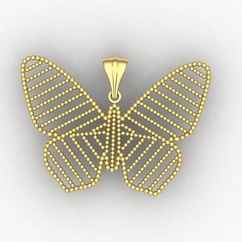 Butterfly pendant 02 Free 3D print model