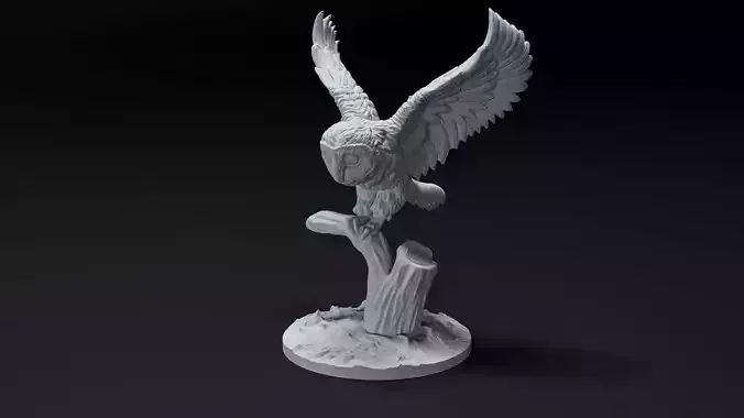 owl animal 3D print model