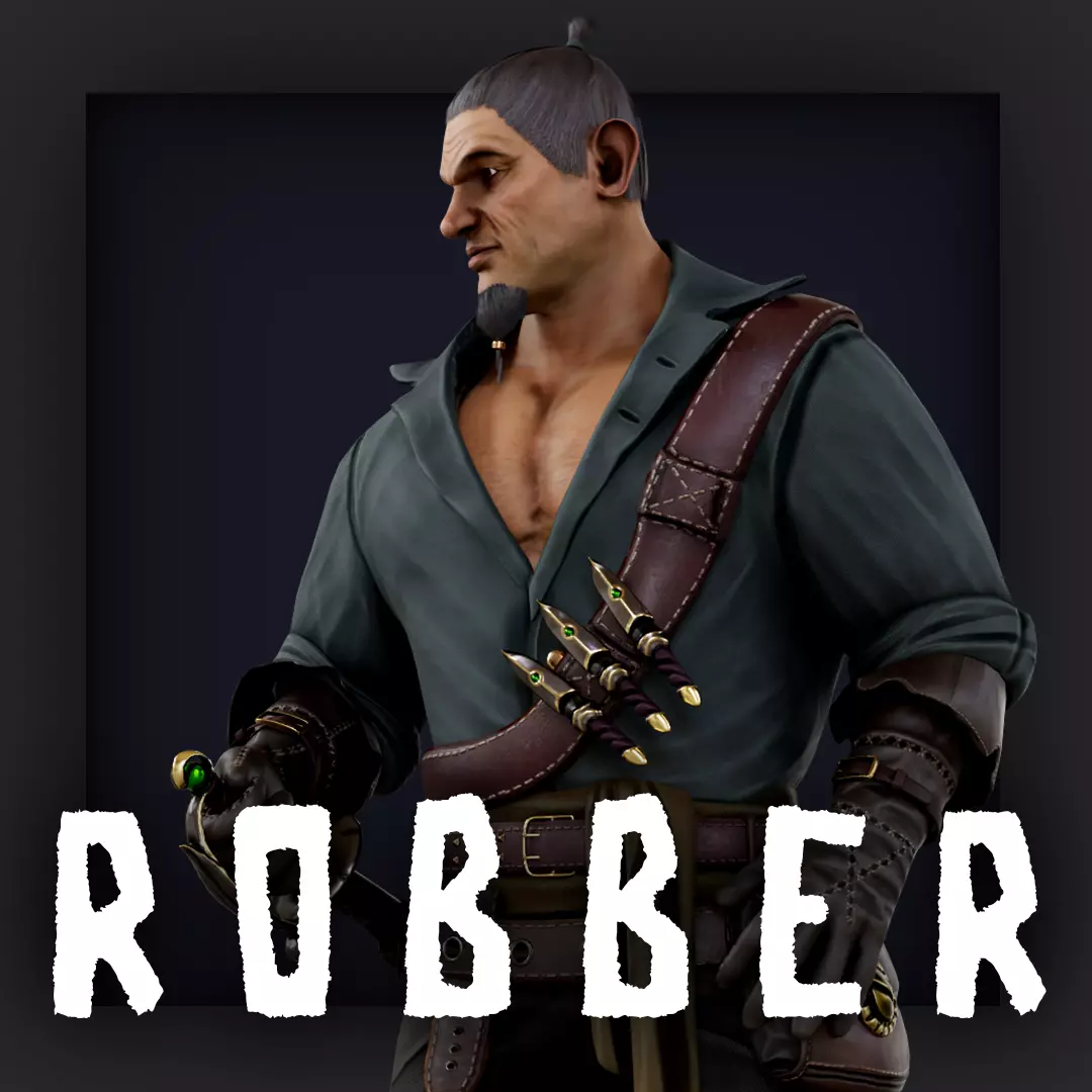 ROBBER9 Low-poly 3D model