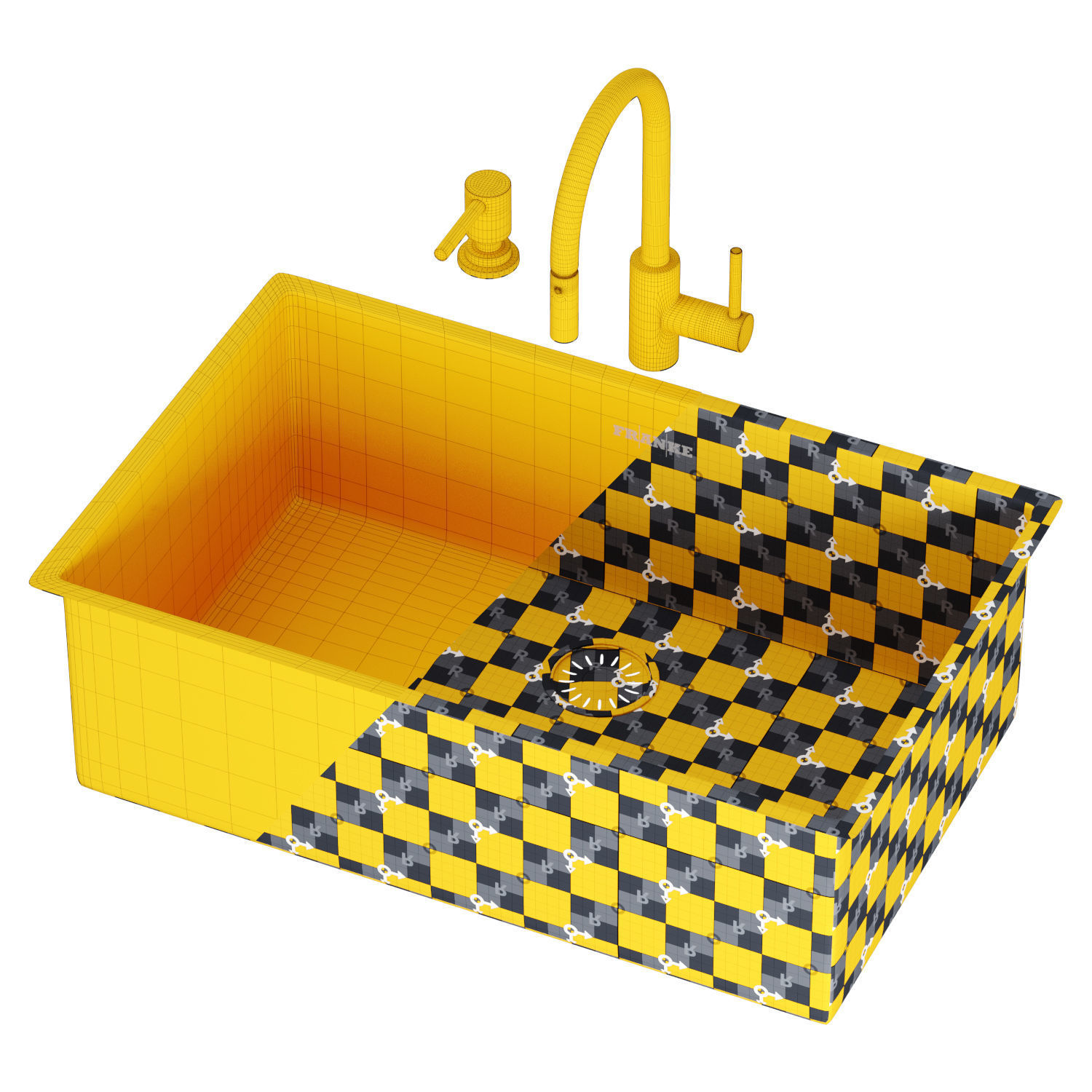 FRANKE sink and faucet 3D model_8