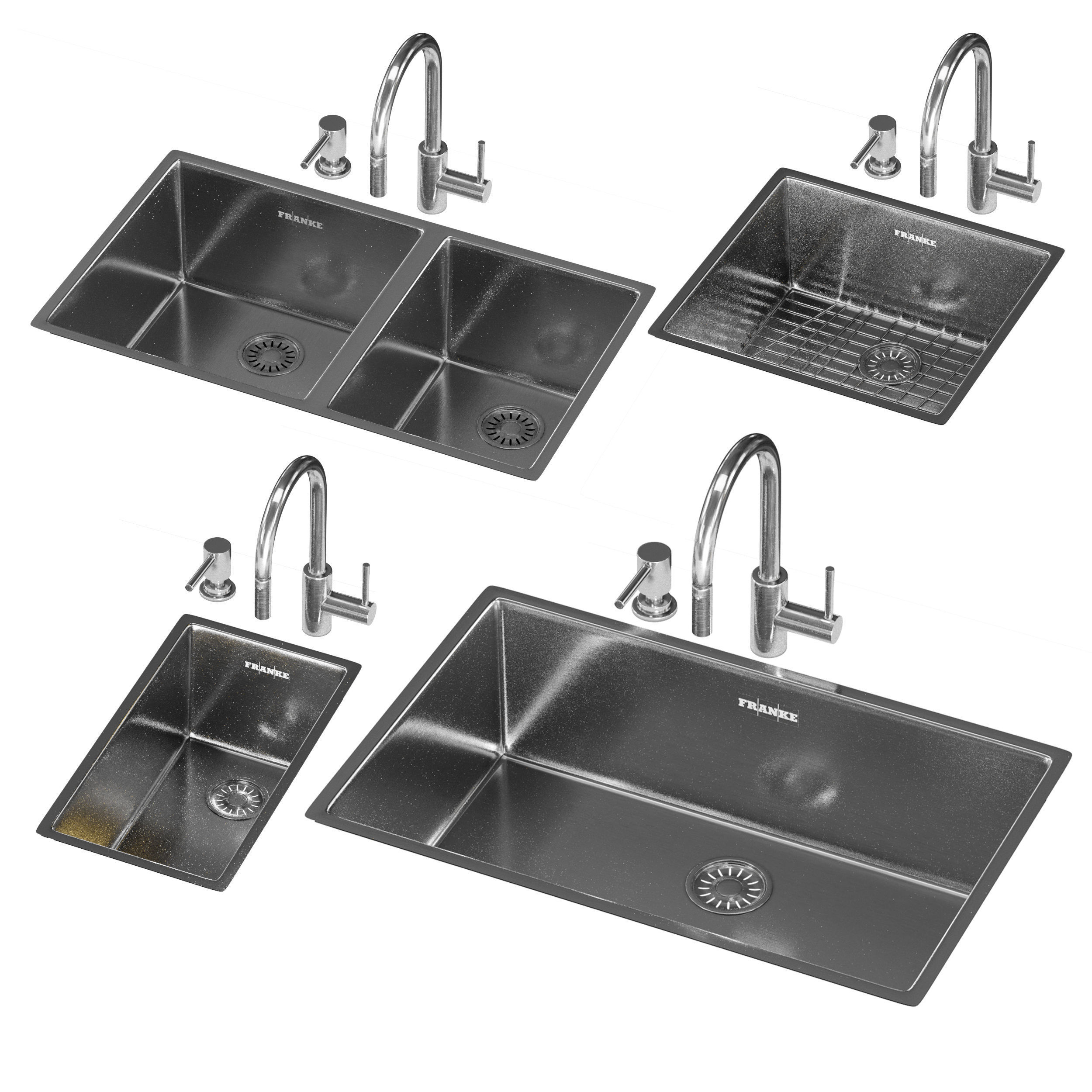 FRANKE sink and faucet 3D model_4