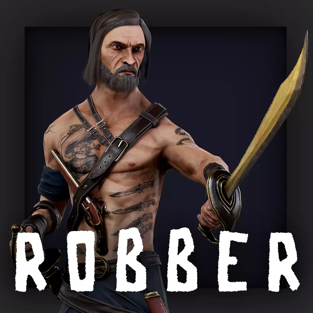 ROBBER11 Low-poly 3D model