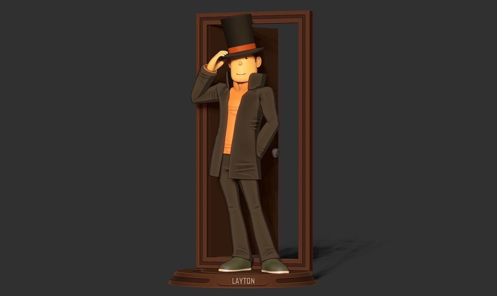 Professor Layton 3D print model_10