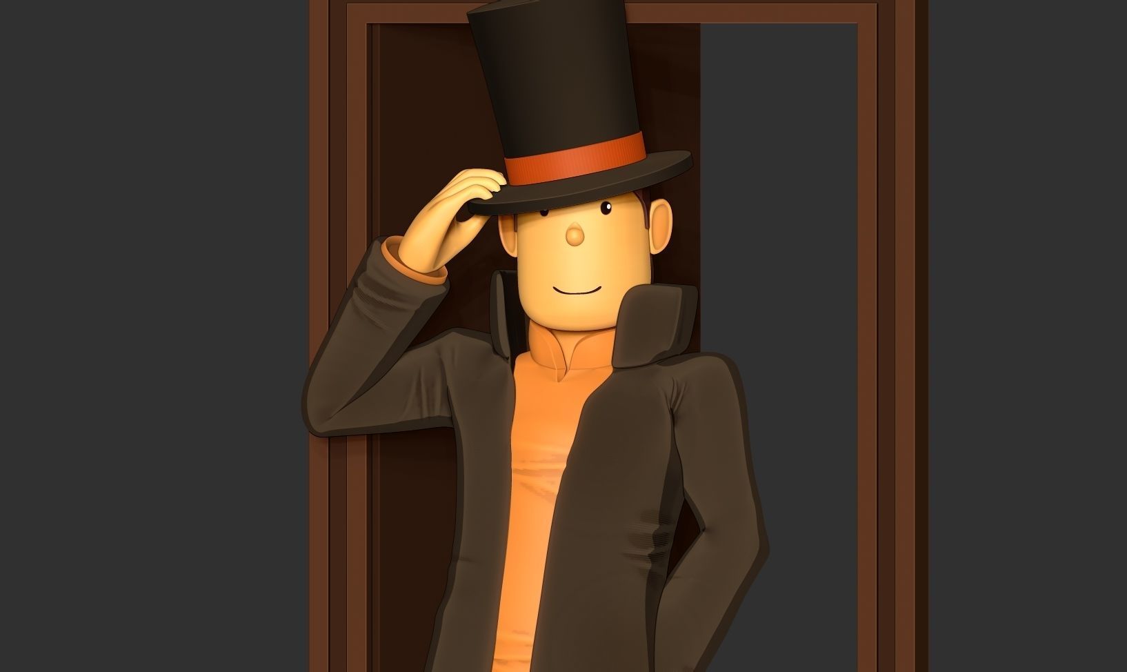 Professor Layton 3D print model_9