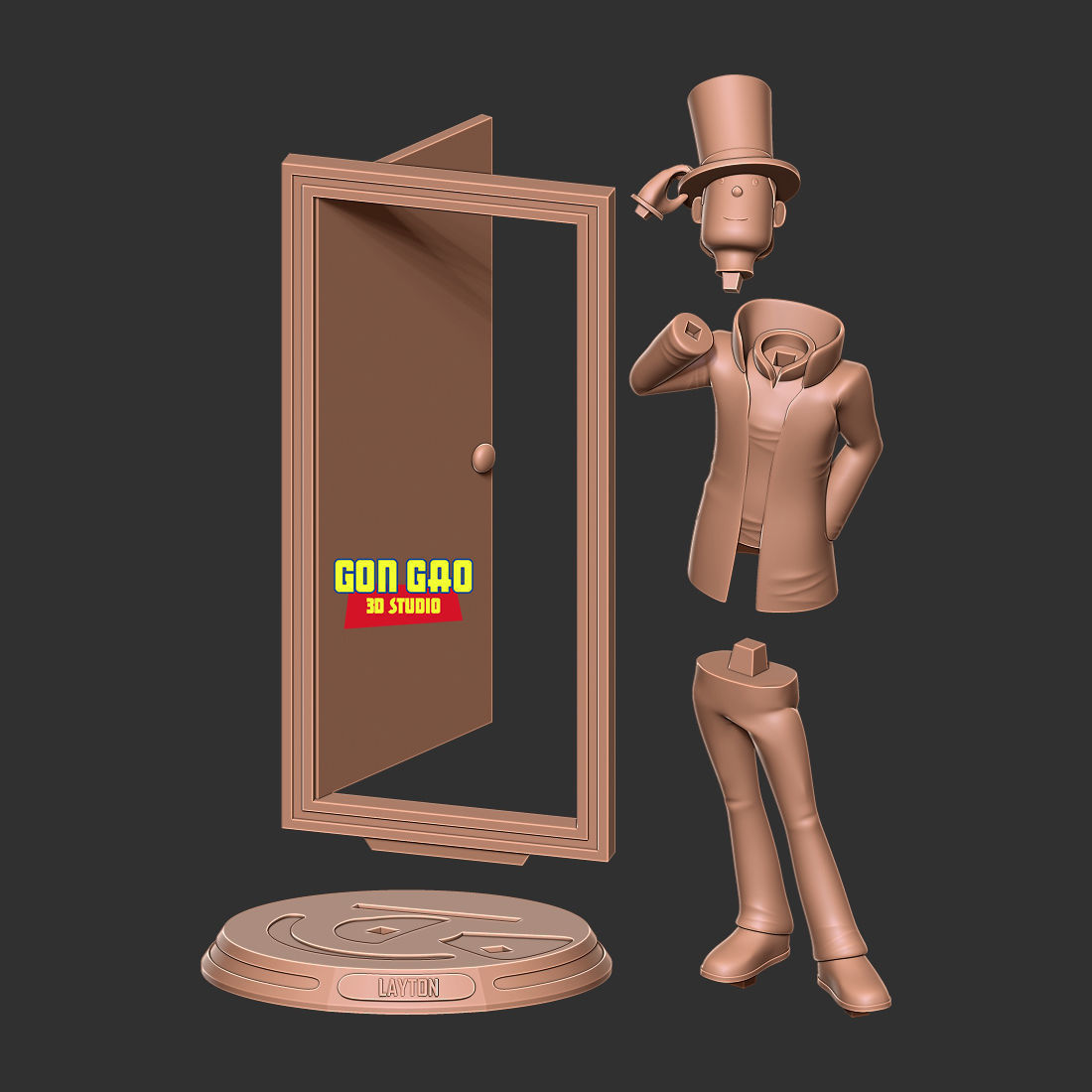 Professor Layton 3D print model_2