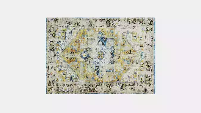 LOUIS DE POORTERE ANTIQUE HERIZ 8704 AMIR GOLD RUG