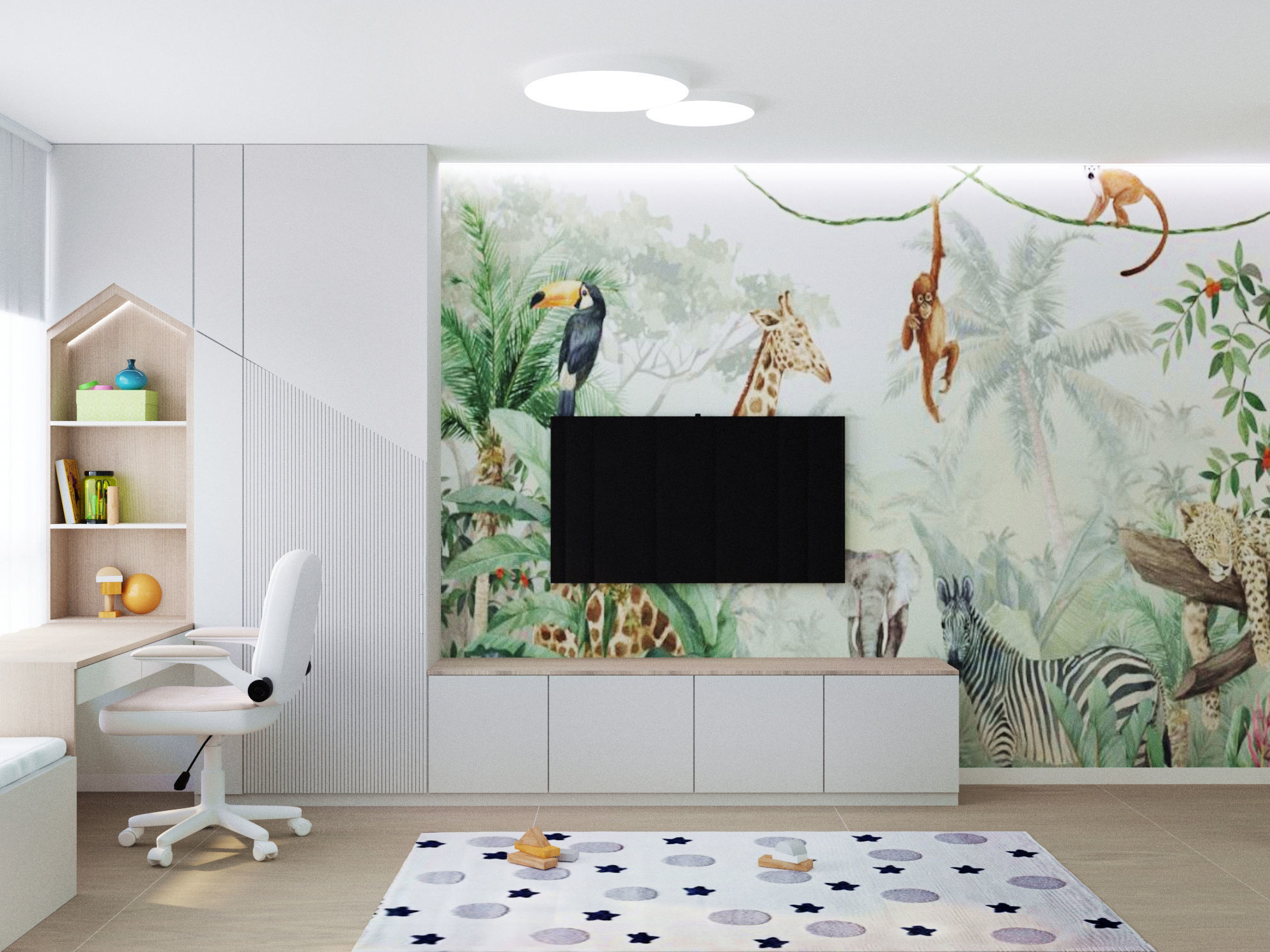 Children room in modern style 3D model_2