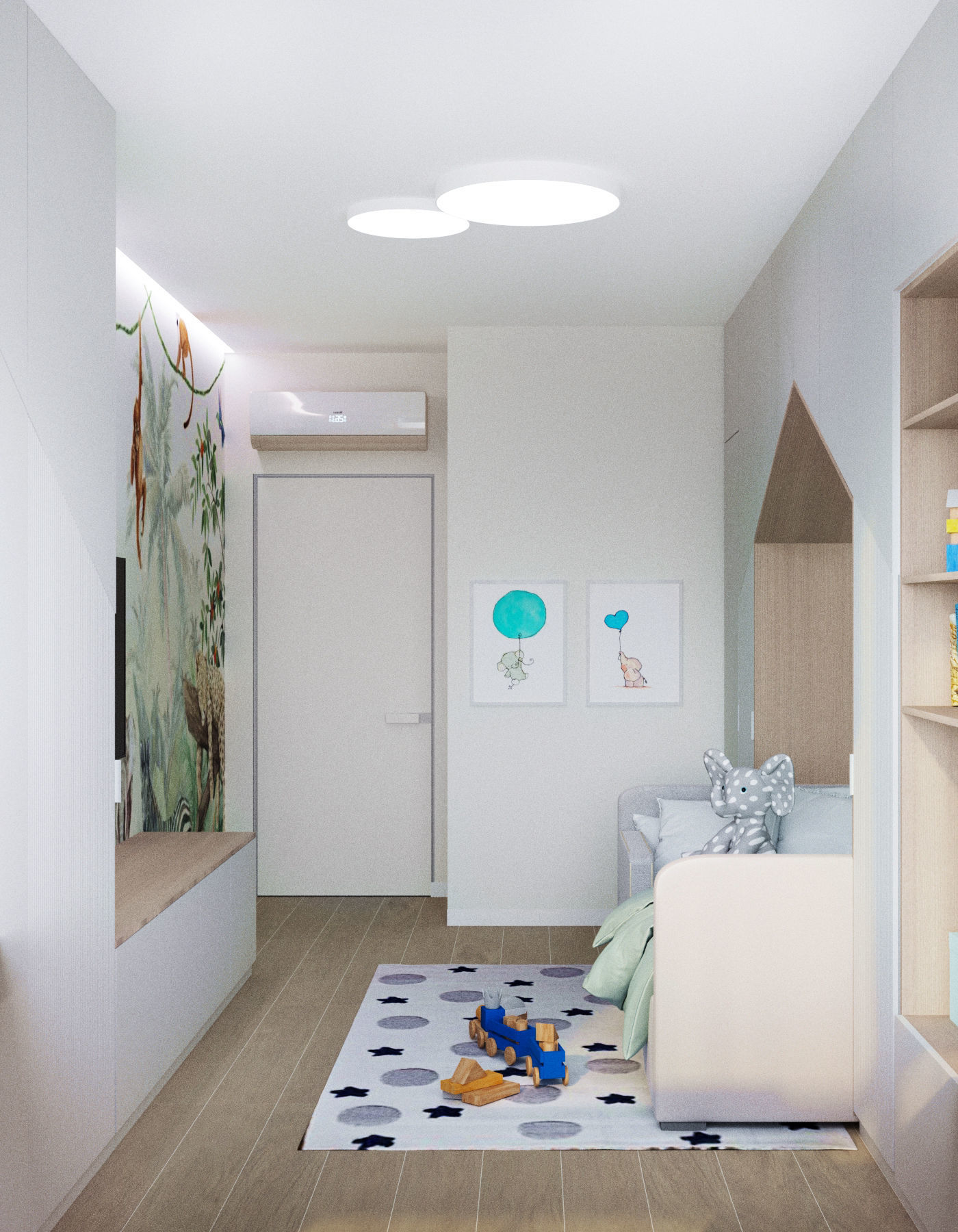 Children room in modern style 3D model_4