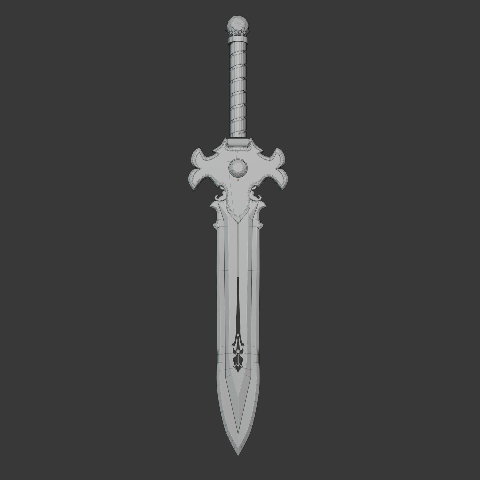 Royal Sword Low-poly 3D model_13