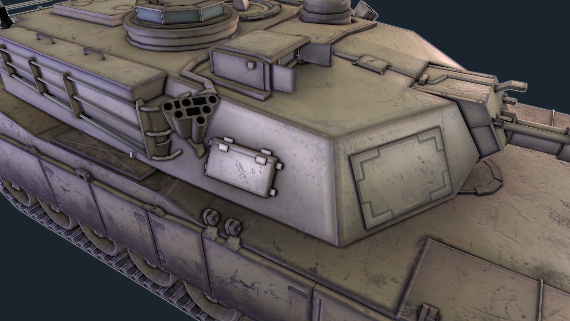 M1A2 Abrams Low-poly 3D model_2