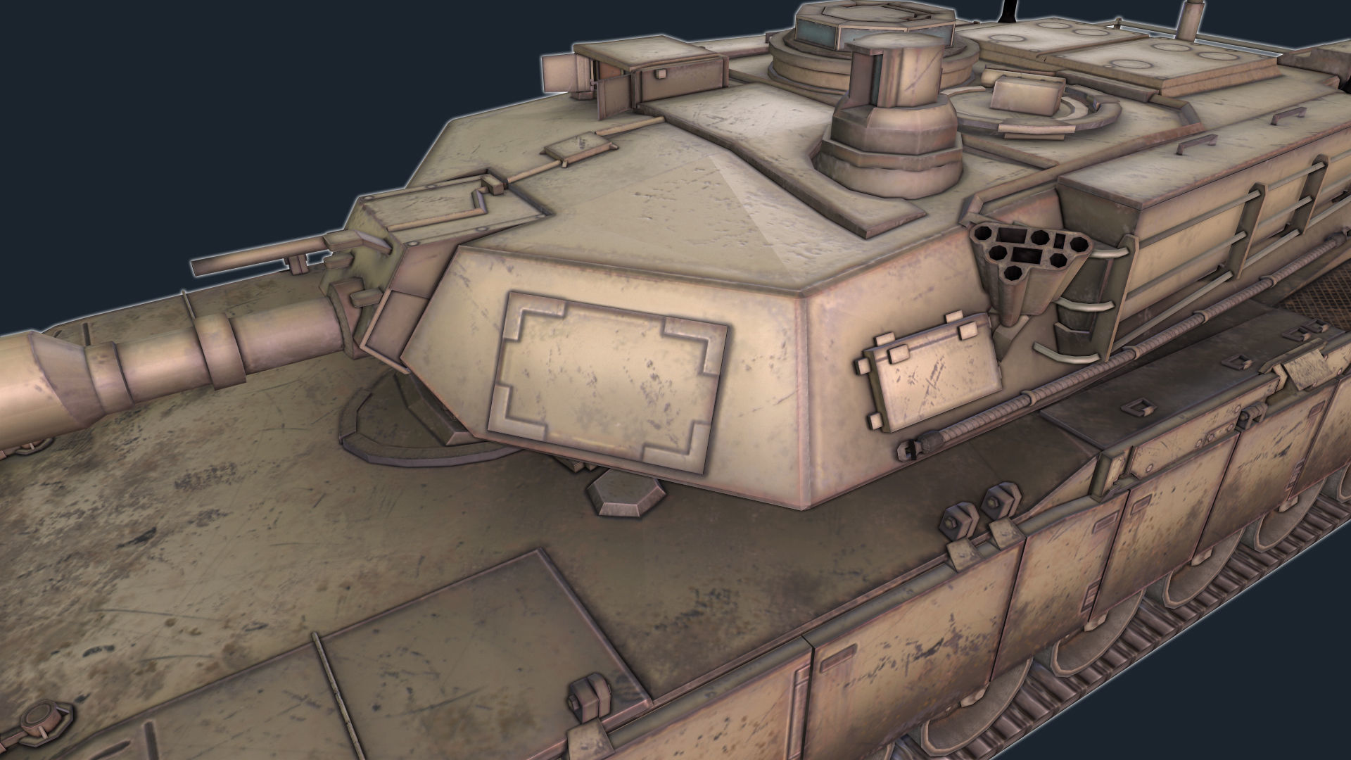 M1A2 Abrams Low-poly 3D model_8