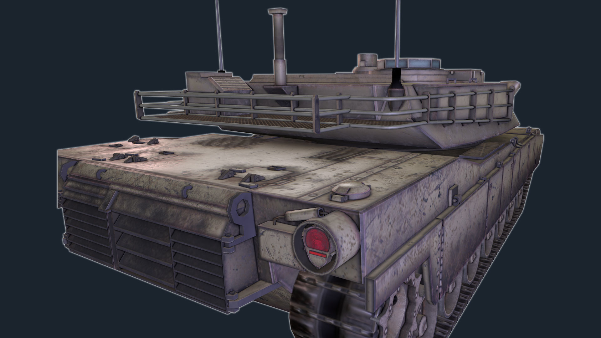 M1A2 Abrams Low-poly 3D model_5