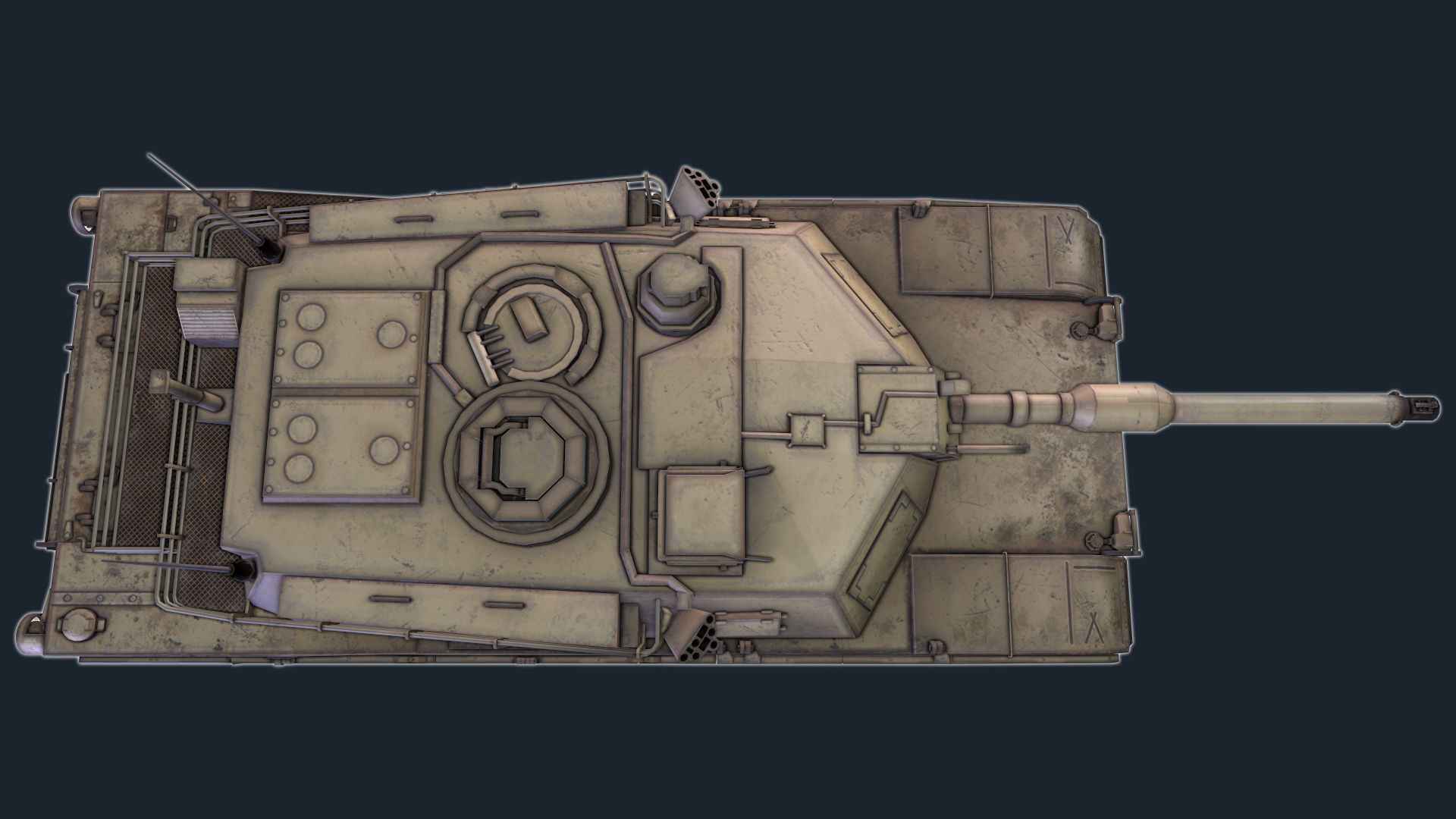 M1A2 Abrams Low-poly 3D model_3