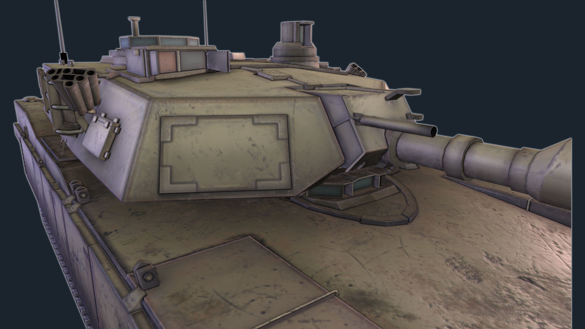 M1A2 Abrams Low-poly 3D model_10