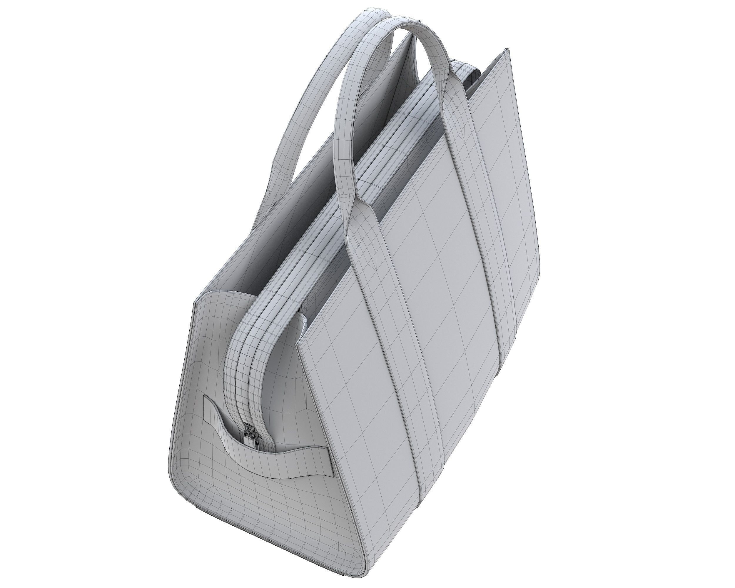 Marc Jacobs Tote Leather Bag Low-poly 3D model_13