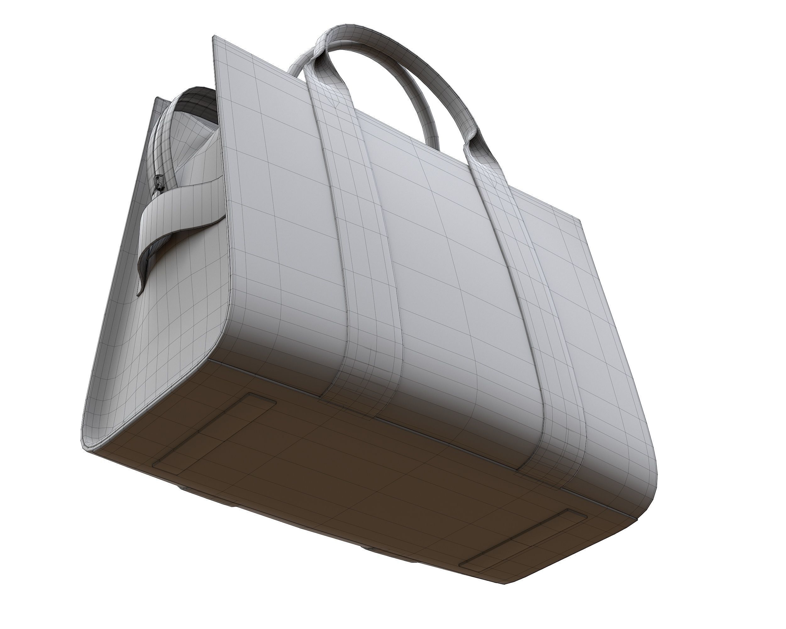 Marc Jacobs Tote Leather Bag Low-poly 3D model_12
