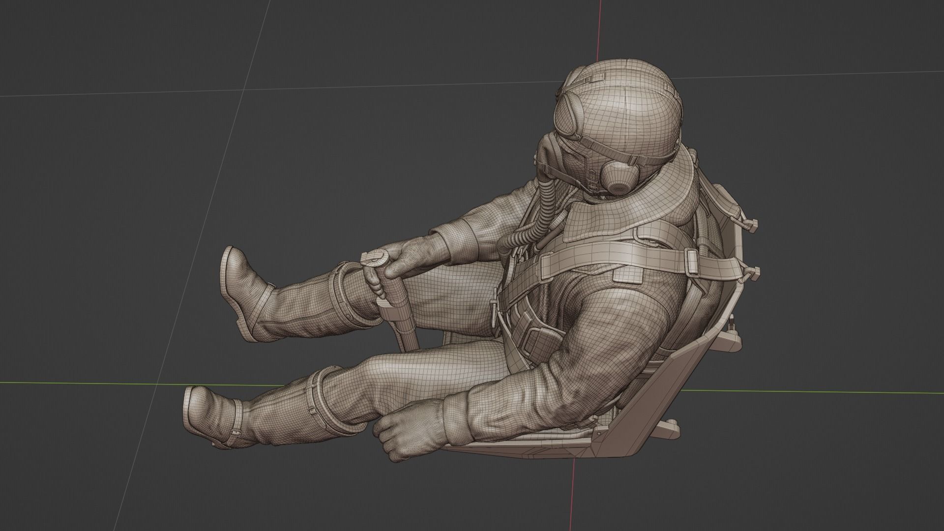 WWII Luftwaffe FW-190 Pilot 3D print model_6