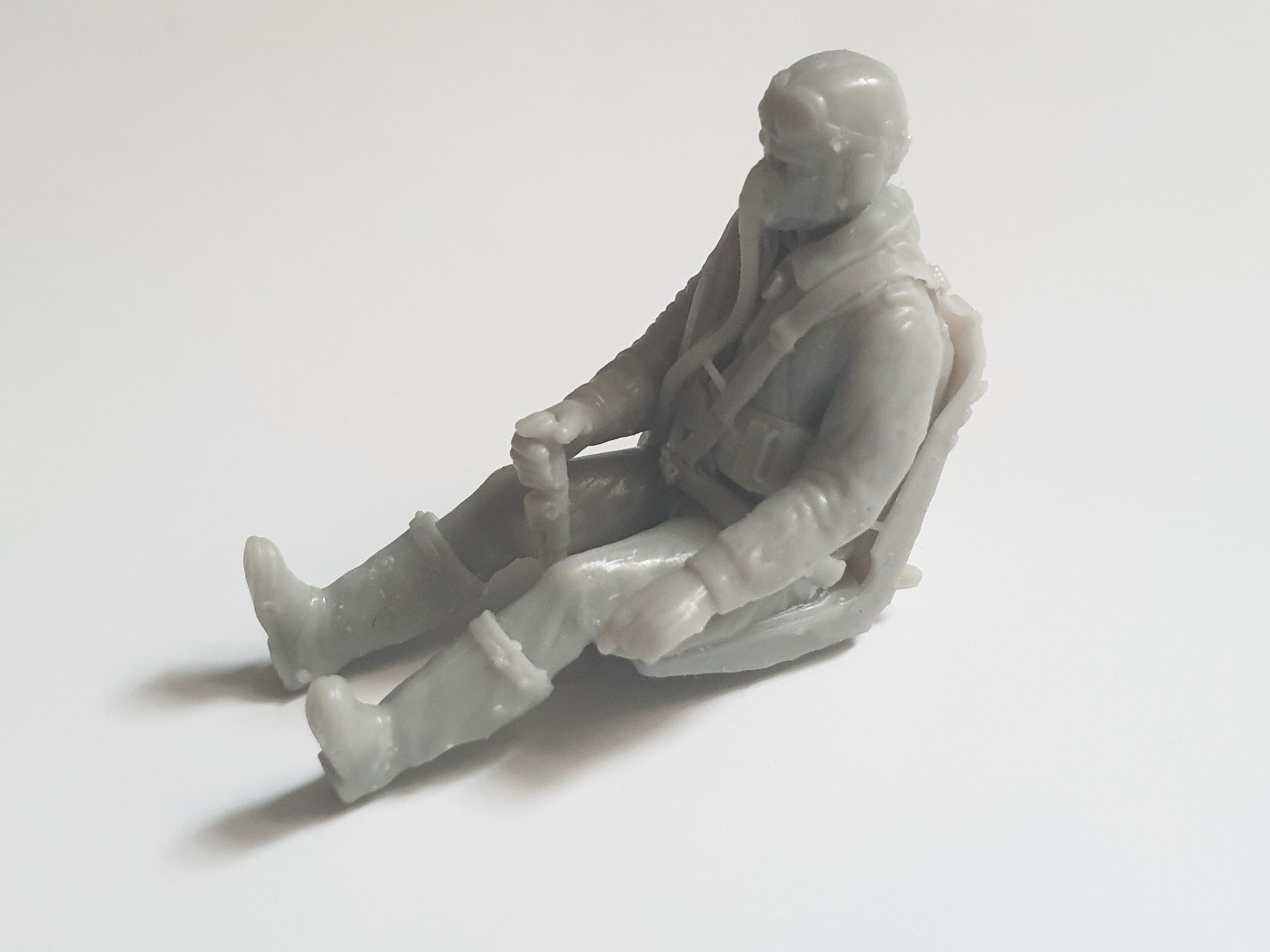 WWII Luftwaffe FW-190 Pilot 3D print model_15