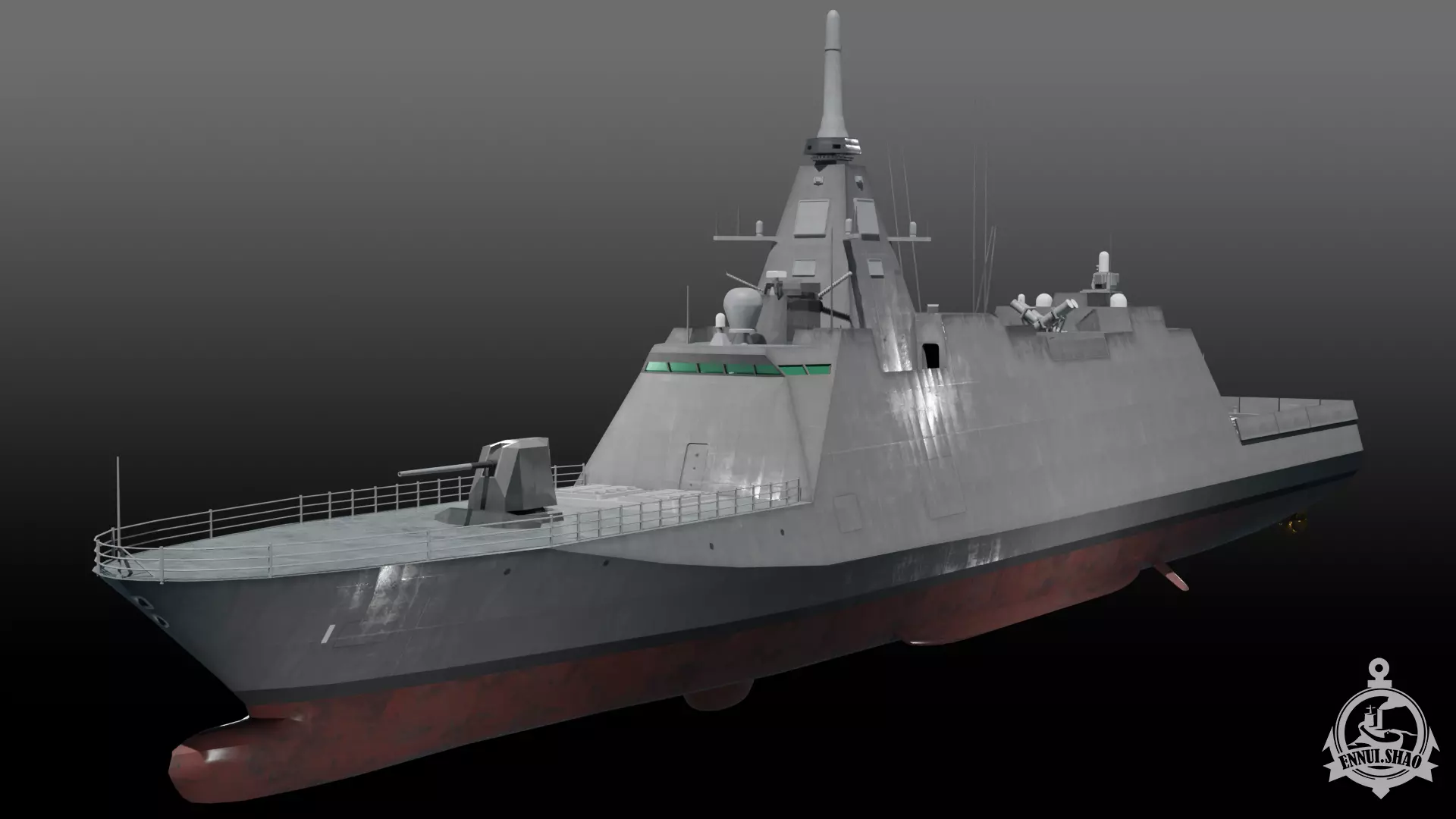 JS Mogami FFM-1 Low-poly 3D model_0