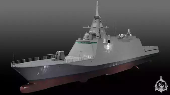 JS Mogami FFM-1 Low-poly 3D model