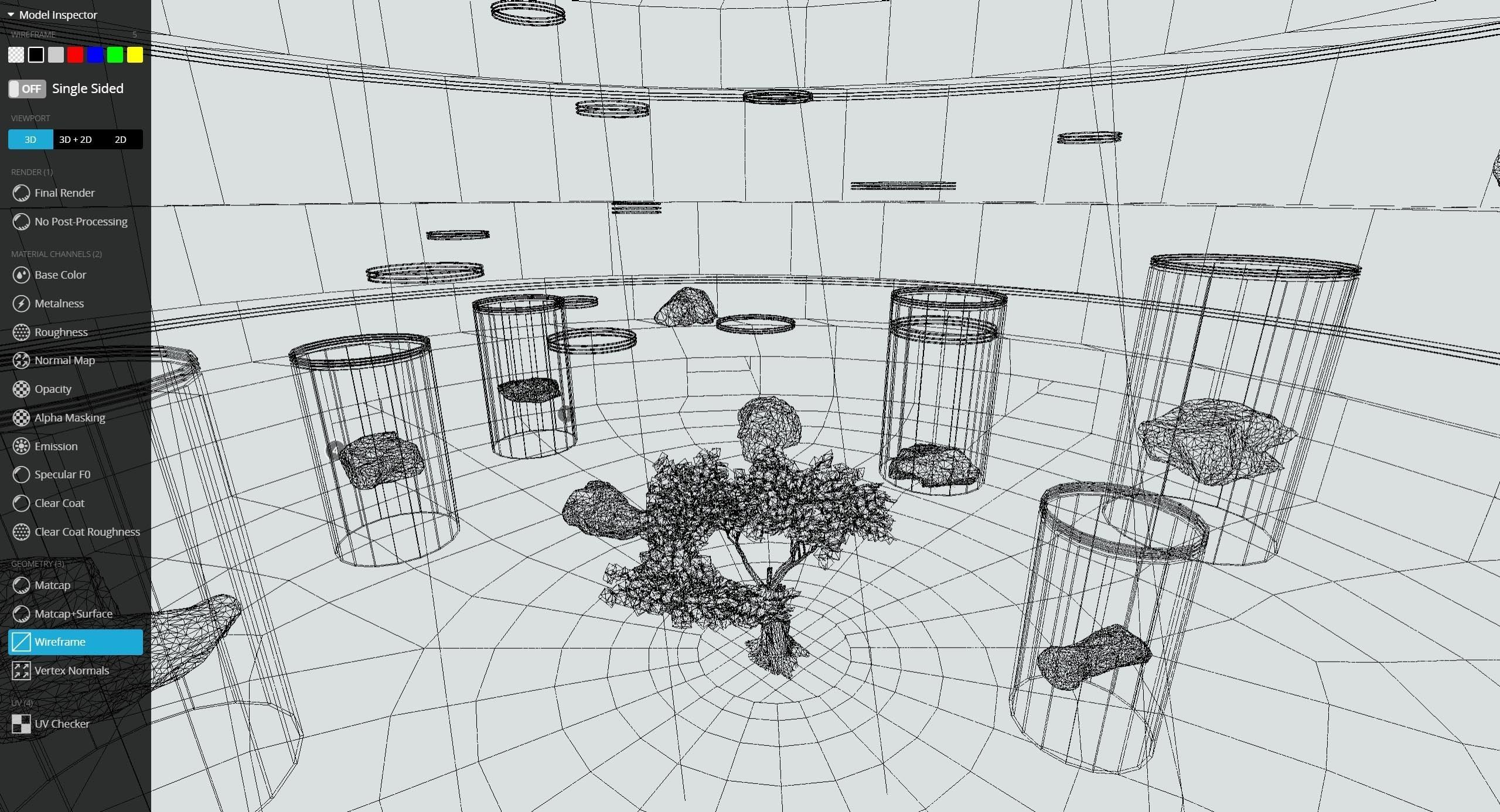 G0009 Virtual-Reality Art Gallery Circles 3D model_8