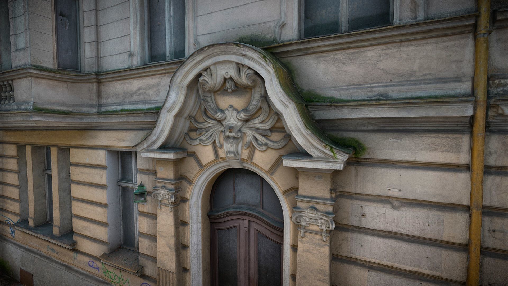 Facade of an Art Nouveau tenement house 02 3D model_2