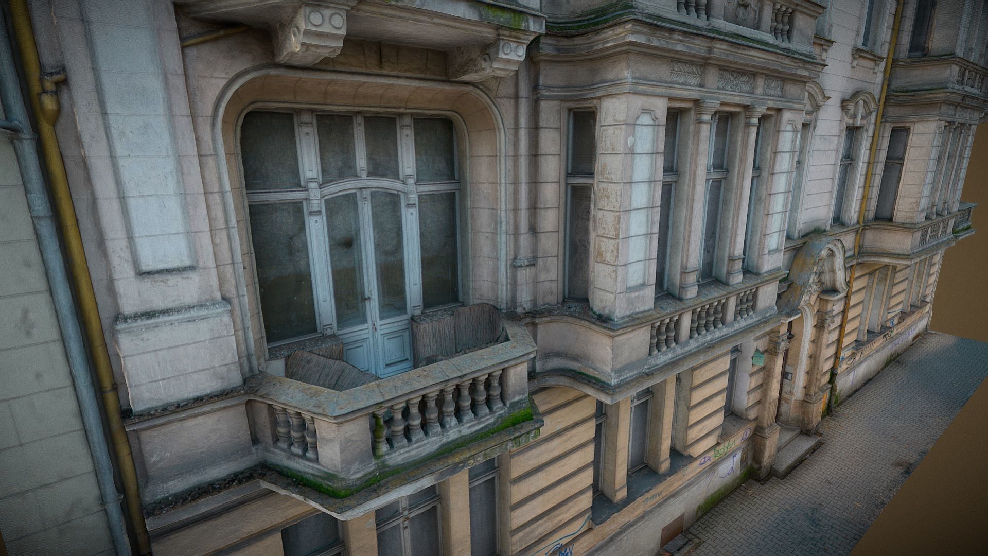 Facade of an Art Nouveau tenement house 02 3D model_4