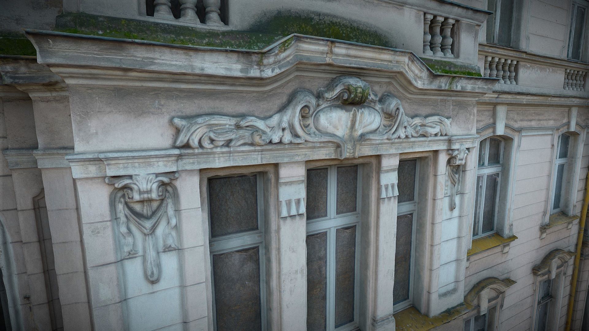 Facade of an Art Nouveau tenement house 02 3D model_8