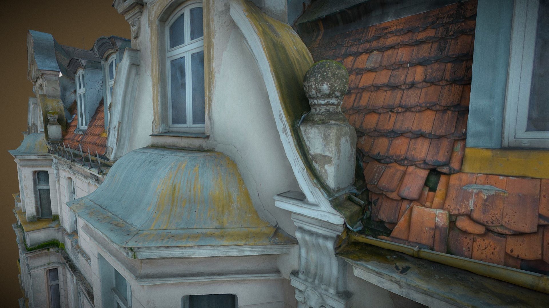 Facade of an Art Nouveau tenement house 02 3D model_11