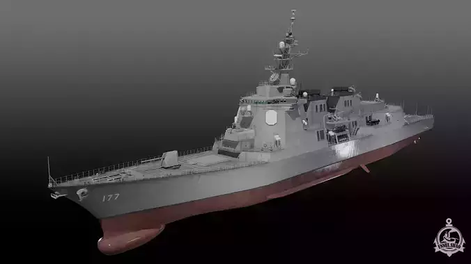 JS Atago DDG-177 3D model