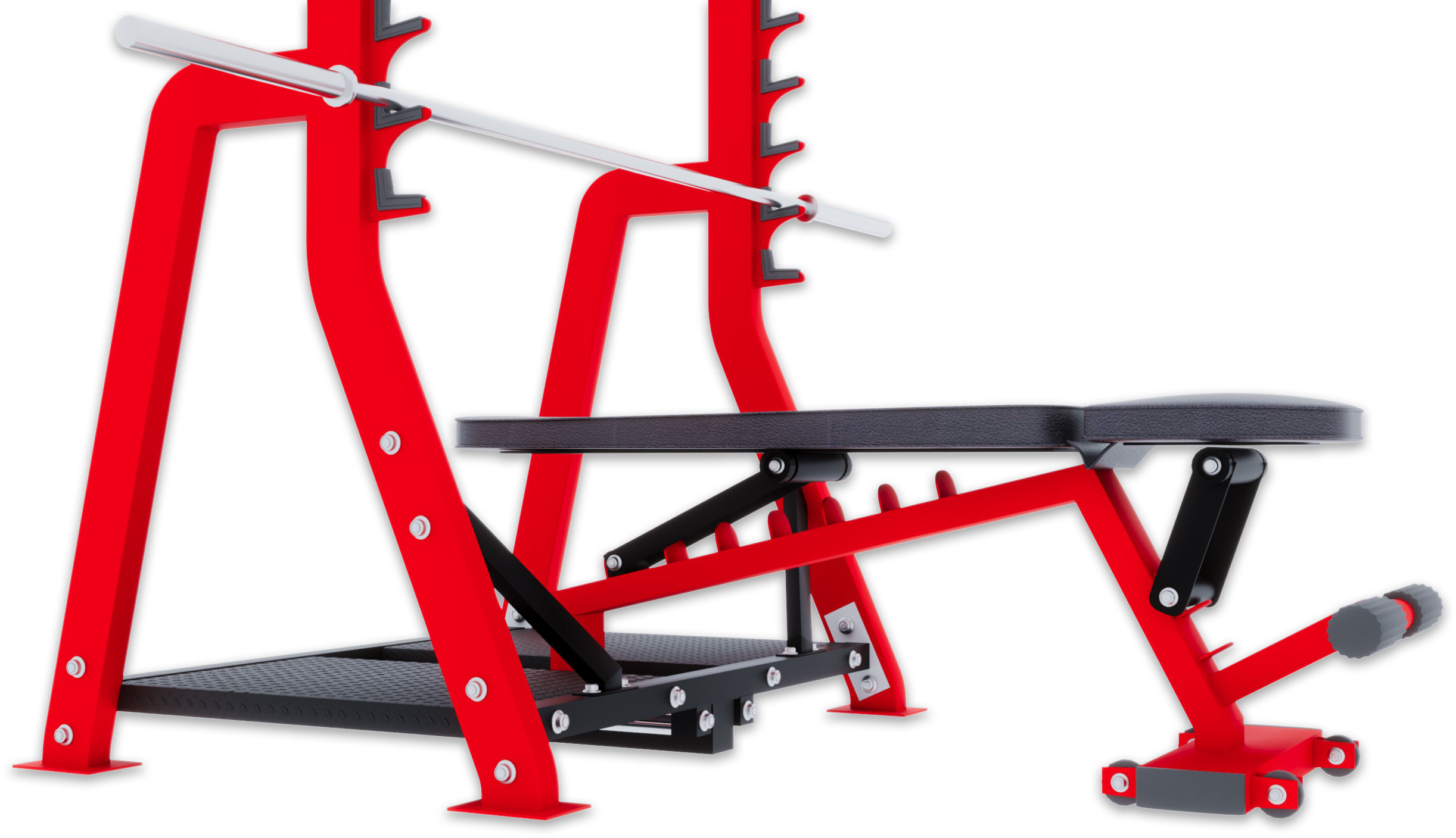 Gym Bench press Equipment 3D model_2