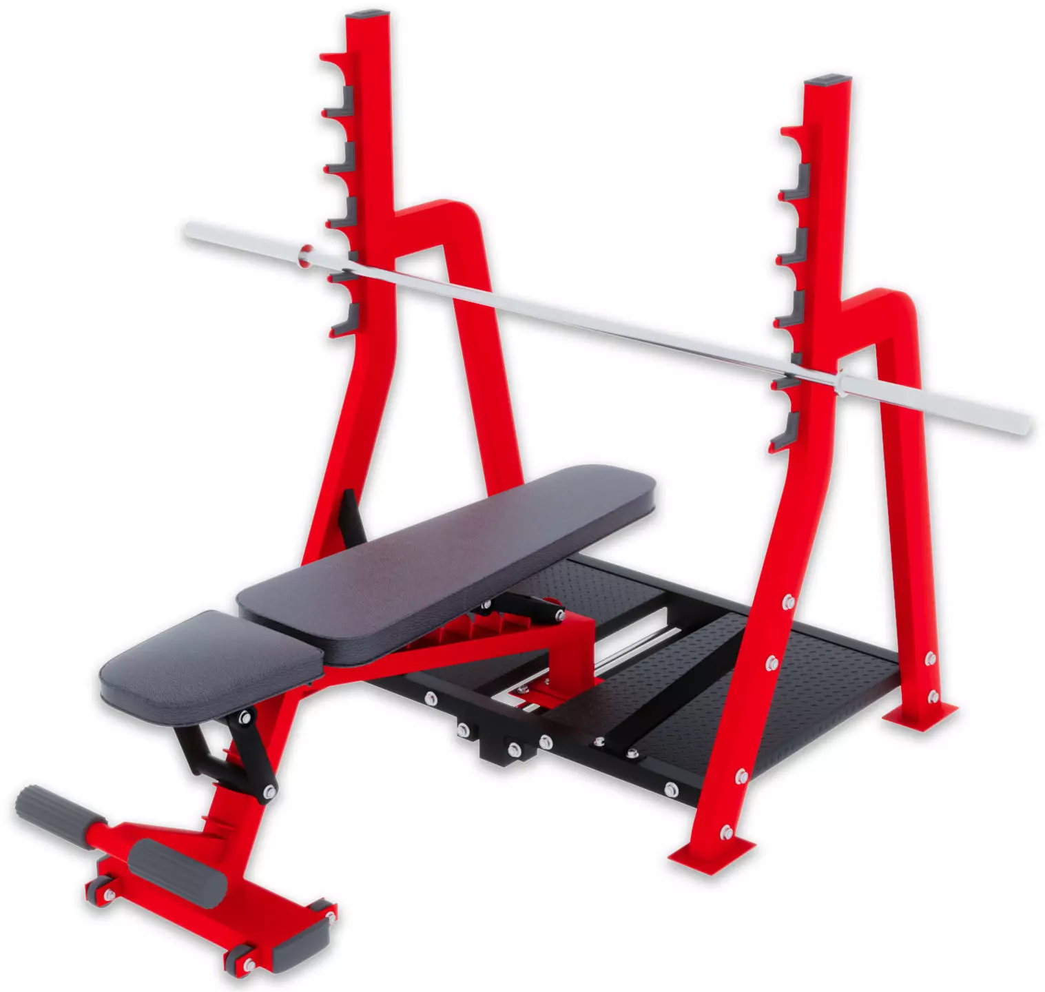 Gym Bench press Equipment 3D model_0