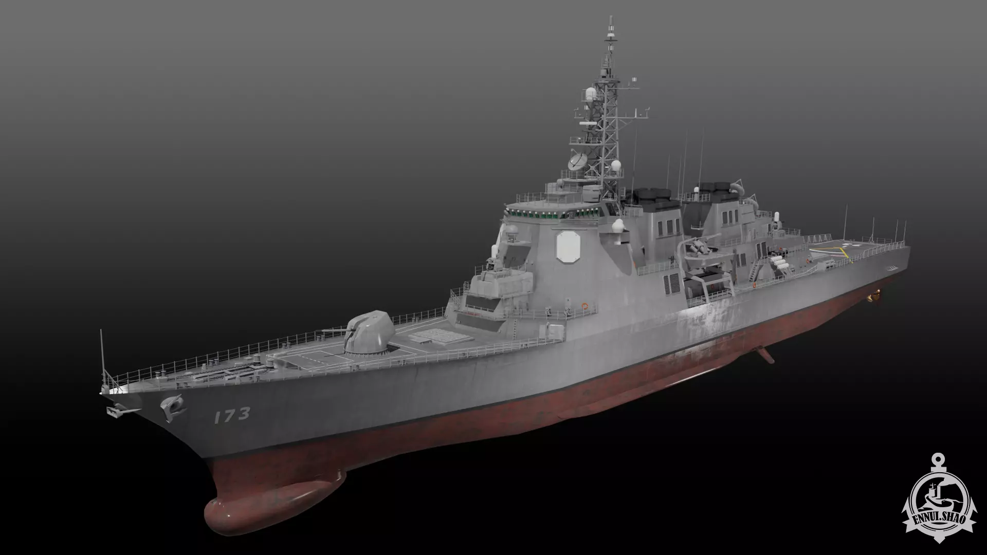 JS Kongo DDG-173 Low-poly 3D model